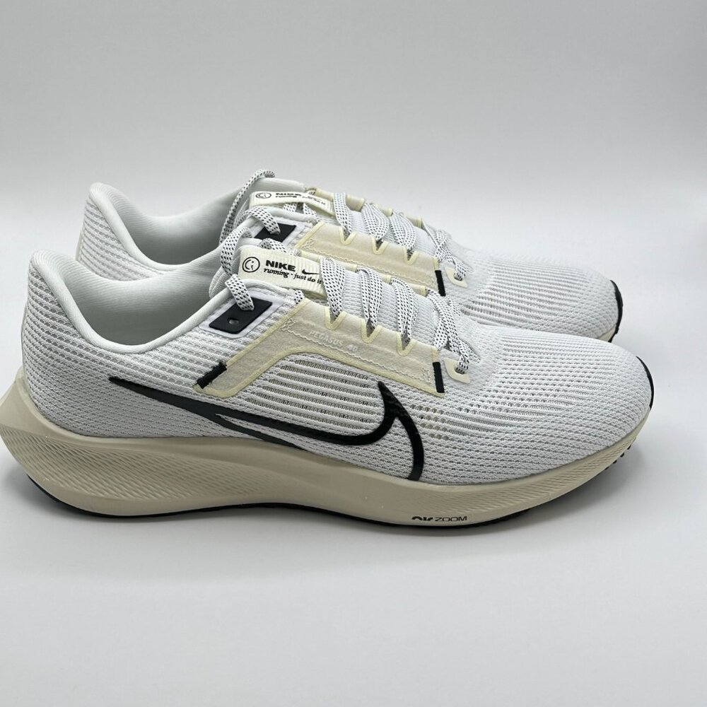 Women's Nike Air Zoom Pegasus 40 White Coconut Milk Sail Black Running Size 11 - Picture 4 of 12